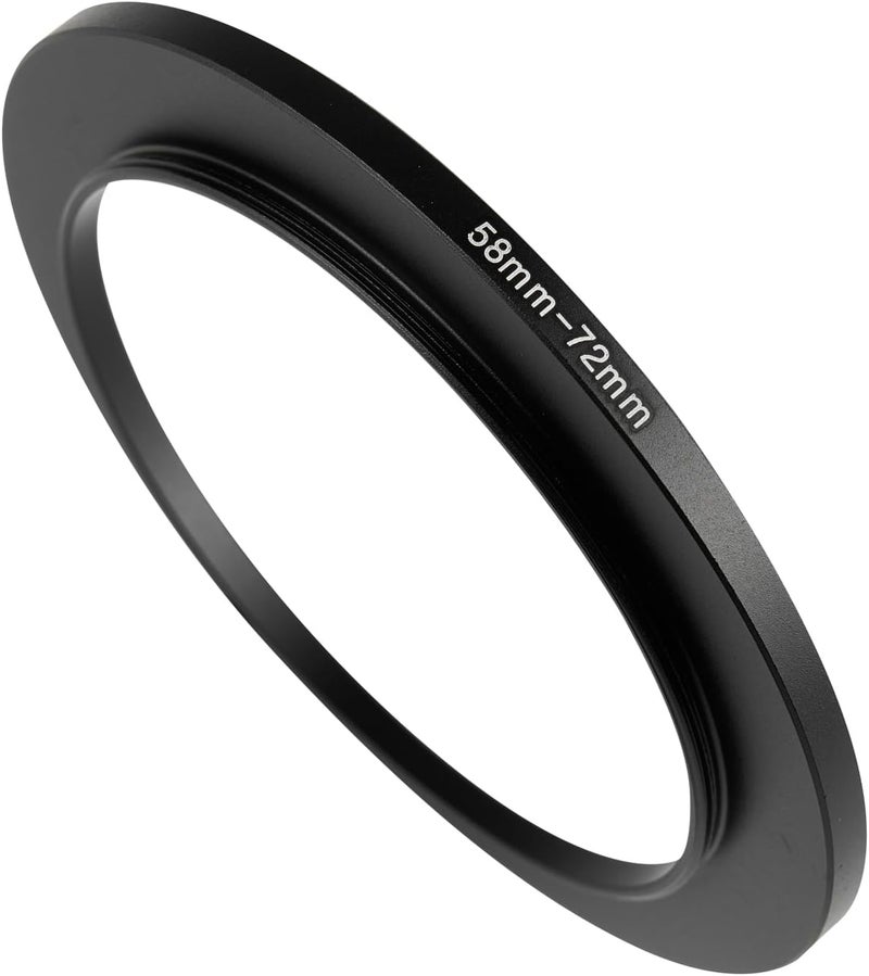 JOYTOLIN 58-72mm Metal Step-Up/Down Ring Adapter Compatible with Mirrorless Cameras DSLR Lens, UV CPL ND Filter Thread Converter, Black - Image 1